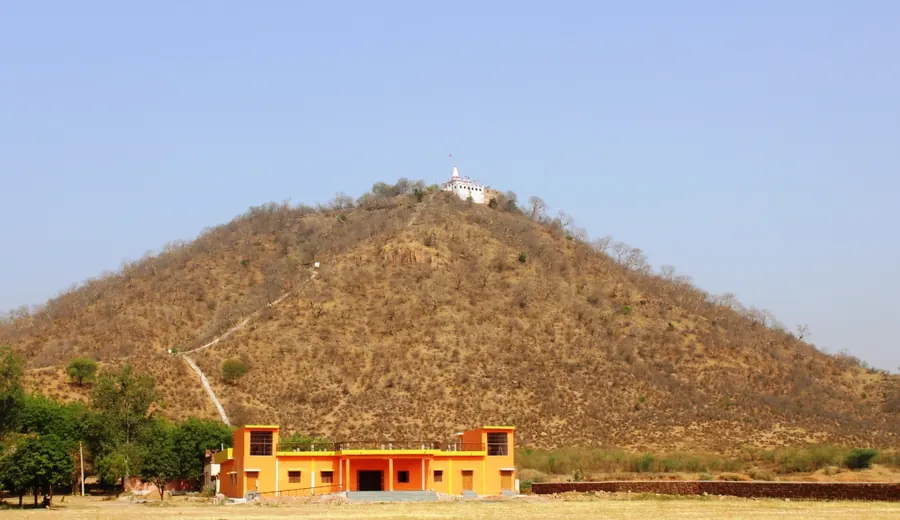 Lakheshwari hilltop temple landscape near Bhitarwar